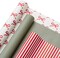 3-pack Premium Matte Christmas Wrapping Paper, Minimal Holiday Gift Wrap, Bows, Solid Mint Green and Red Stripe - 30” x 168” per roll, 105 square feet total